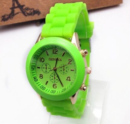 패션 대형 실리콘 밴드 시계(라임 그린색) / 발랄 캐주얼 시원 세련