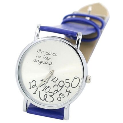 재치 유머 문구 패션 시계(파란색) / 캐주얼 문구 자유로움 유쾌 개성 포멀