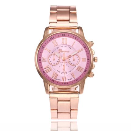 제네바 정장 공용 손목 시계(분홍색) / 로마 숫자 고급 데일리 럭셔리 클래식 watch 인기